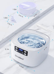 GiveBest 750mL Ultrasonic Jewelry Cleaner, with 5 Digital Timers & Degassing Function