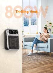 GiveBest 800W Touch Screen Wall Outlet Space Heater with Remote Control