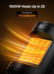 GiveBest 1500W PTC Ceramic Space Heater Fast Safety Heat for Office Bedroom Home Desk