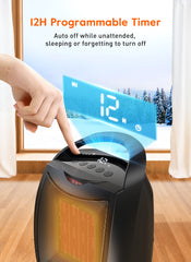 GiveBest 1500W/750W Portable Electric Space Heater - 4 Modes with Instant Heating, Timer, Overheating & Tip-Over Protection