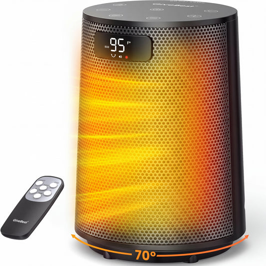 GiveBest 1500W PTC Ceramic Space Heater Fast Safety Heat for Office Bedroom Home Desk