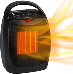 GiveBest 1500W Portable Ceramic Space Heater with Thermostat - Heats 200 Sq Ft, Black