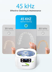 GiveBest 750mL Ultrasonic Jewelry Cleaner, with 5 Digital Timers & Degassing Function