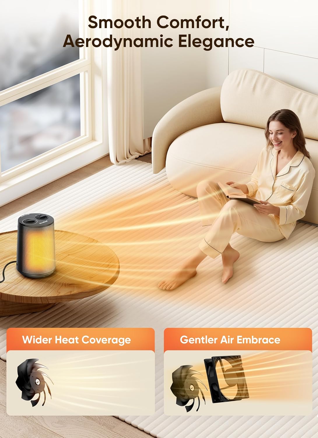 Space Heater, 1500W Portable Heaters for Indoor Use