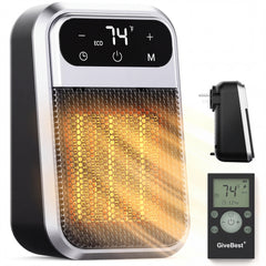 GiveBest 800W Touch Screen Wall Outlet Space Heater with Remote Control