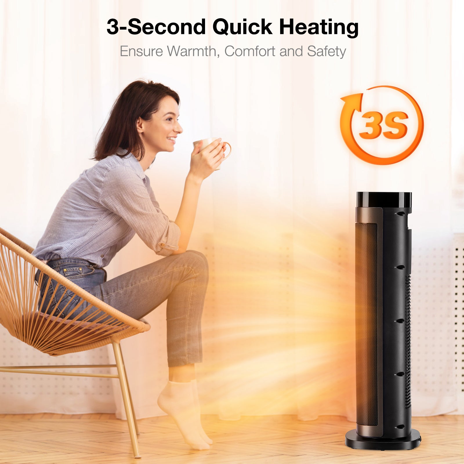 Tower Space Heater ,HPQ15J-E1