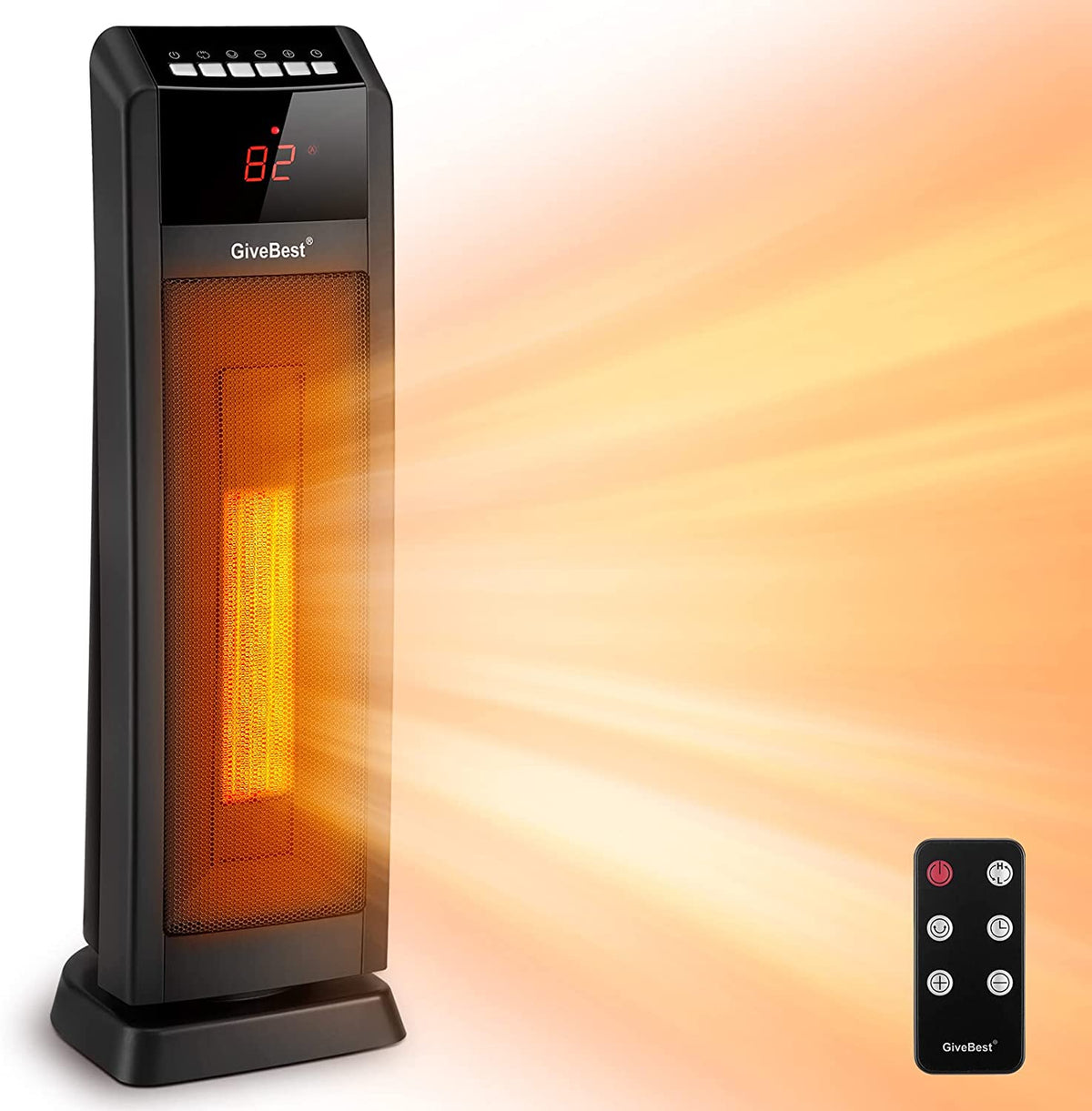Tower Space Heater (Black Mesh), HPQ15C-EA